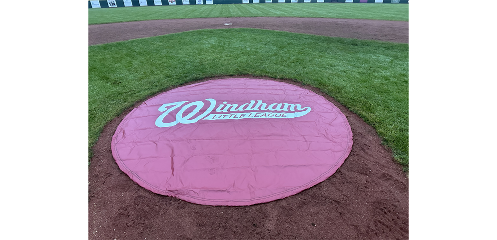 Pitching mound at Lowell Farm