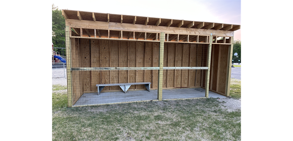 New dugout at Windham Christian Academy